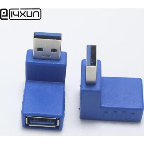 1pcs USB 3.0 Type A Male Plug to AF Female jack DC Power Plug Jack High Speed UP Type 90 Degrees Connector Adapter