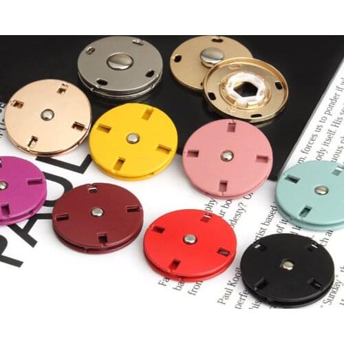 100pcs Invisible Snap Buckles Colorful Snap Buttons Metal Concealed Buckle Coat Windbreaker Button Decoration Accessories