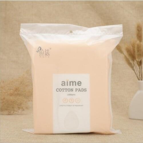 1000pcs/bag Super Soft Cosmetics Cotton Pads Facial Non-Woven Makeup Cotton Pad Nail Polish Remover Tissues Beauty Tools T0811