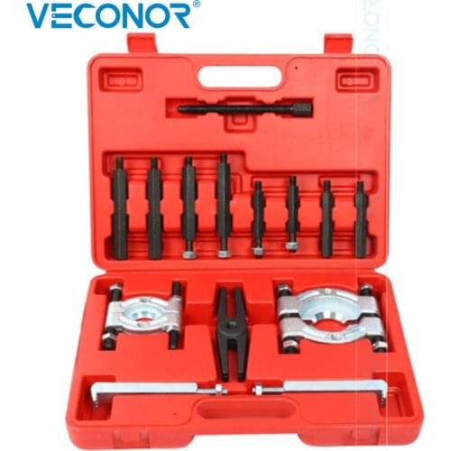 14Pcs Bearing Separator Splitter Gear Puller Fly Wheel With Box Separator Set Tool Kit 30-50mm & 50-75mm