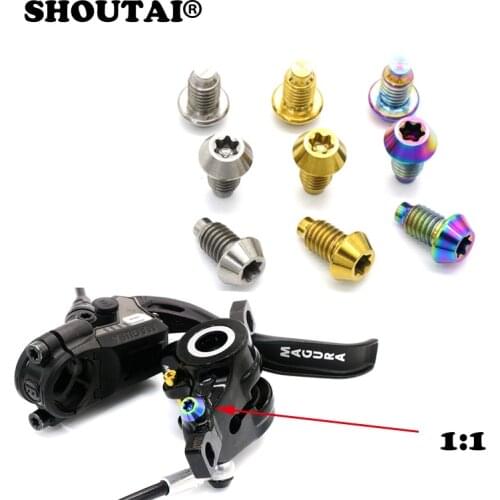 2Pcs Mountain Bike TC4 Titanium Alloy Hydraulic Disc Exhaust Screw For Magura Bicycle Brake Clip Oil Filling Bleed Screw