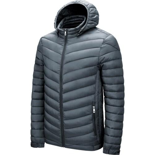 2021 Men Spring Autumn Warm Jackets Hooded Ultra Light Down Coat Windbreak Warm Outwear Lightweight Parkas Men Outdoor Clothing