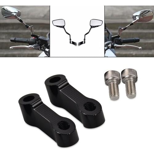 CNC Mirror Mount Riser Extender Adapter For BMW R1200GS G650GS F650 700 800 GS S1000R/XR K1200R 1300R R Nine T HP2