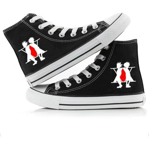 Anime New Anime Hisoka Cosplay Shoes Women Killua High Top Casual Canvas Shoes Sport Shoes For Mens