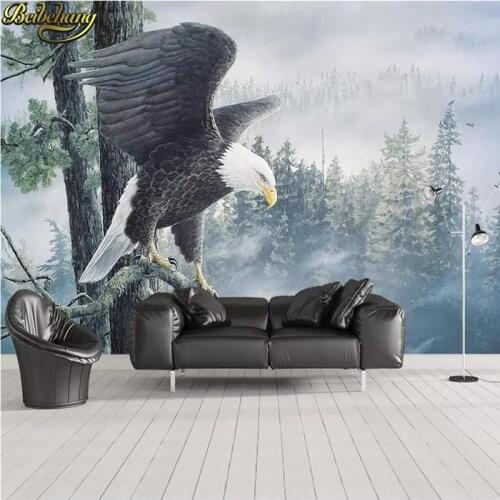 Beibehang Large living room sofa wallpaper Mirs wings 3D stereoscopic TV wall mural wallpaper background green wallpaper