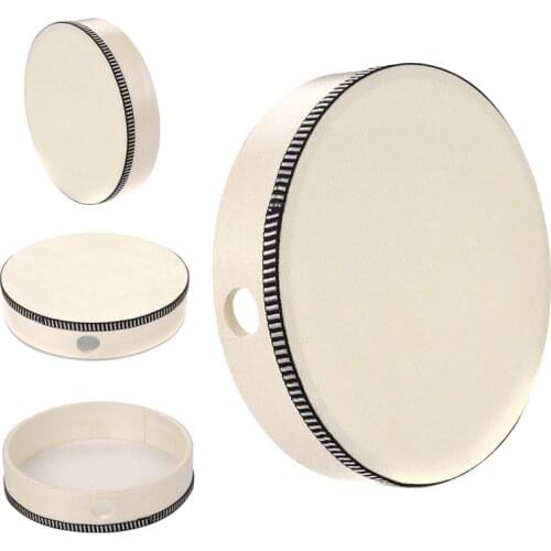 Wooden Hand Drum Kids Percussion Toy Wood Frame Drum for Children Music Game HA