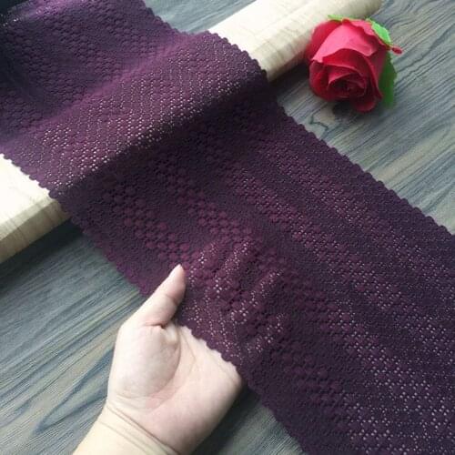 5 meters Purple Red Spandex Elastic Lingerie Lace Trim Hollow-out Stretch Sewing DIY Appliques Lace Fabric For Underwear Bra