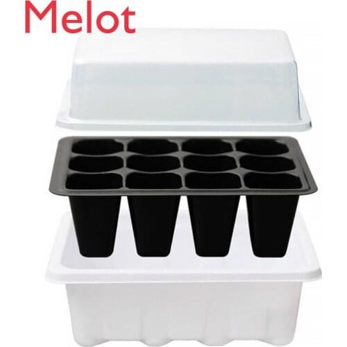 Three-Piece Set Plastic Seedling Pot Heat Preservation Moisturizing Cultivation Flower Sprout Vegetable Succulent Flower Pot