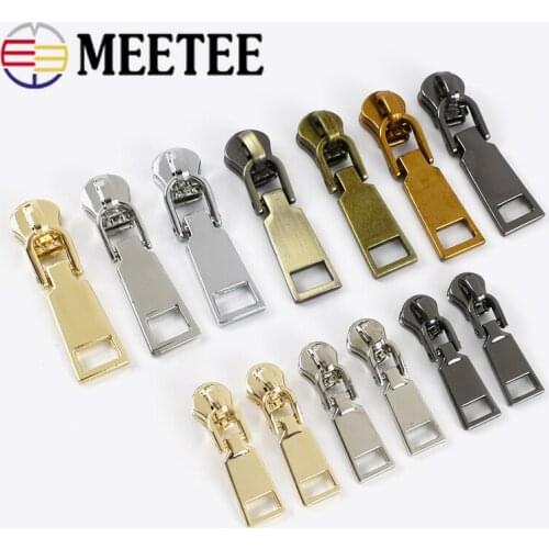 5/10pcs Zippers Sliders for 3# 5# Metal Zips Jackets Clothes Zip Heads Repair Kit Pulls DIY Bag Sewing Accessories