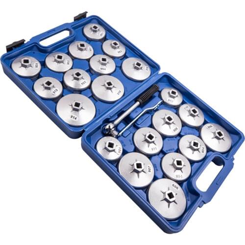 23pcs 1/2" Oil Filter Wrench Socket Removal Remover Cup Cap Tools Extract Set
