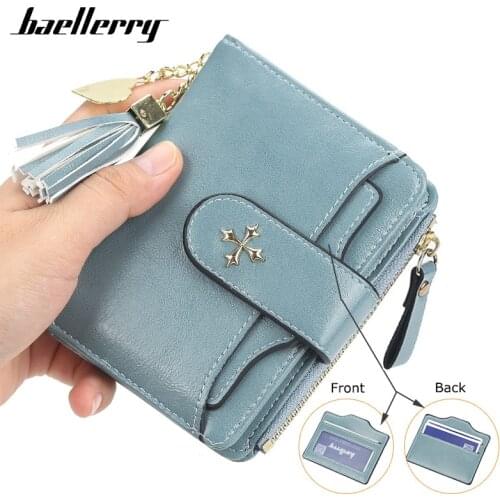 2020 New Fashion Women Wallets High Quality Luxury Wallet Blue Card Holder Short Design Female Purse Coin Holder Women Purse
