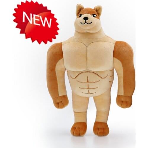 New Swole Doge Plush Toy Cute Animal Swole Doge Soft Stuffed Pillow Doll 30cm Gifts For Kids Boys