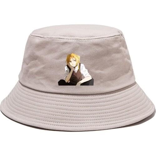 Anime Fullmetal Alchemist Bucket Hat Fisherman Hat Casual Student Outdoor Cap Boonie Hat Summer Sun Cap Beach Hat Hip Hop Cap
