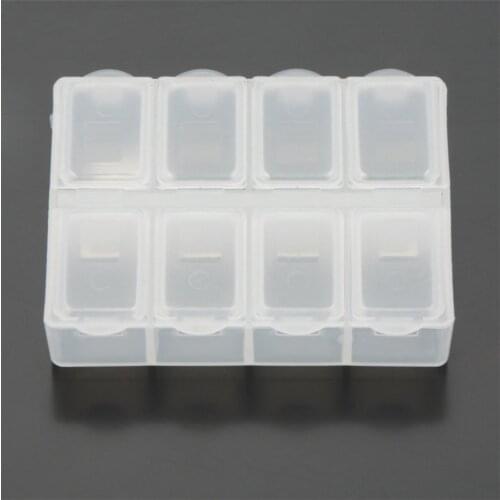 Durable 8 mesh tool storage box mini utility component container tool Box Case PP Material 903-133S