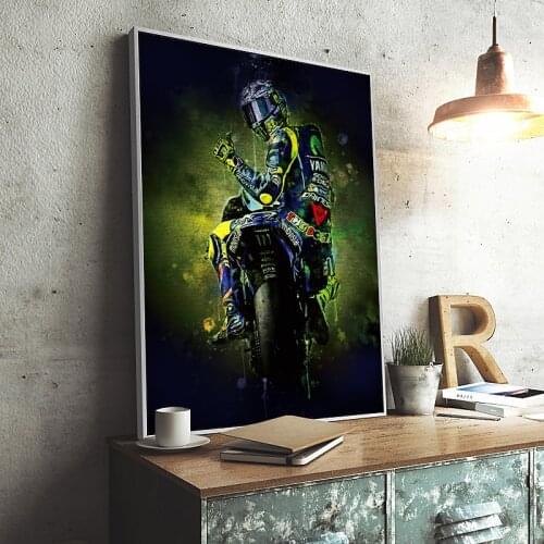 Rossi Motorcyclist Race Canvas Painting Wall Art Posters and Prints Nordic Room Decoration Pictures Wall Decor Living Home Decor