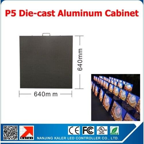 TEEHO P5 3in1 SMD RGB full color led display board die cast aluminum cabinet indoor p5 led display cabinet 640*640mm