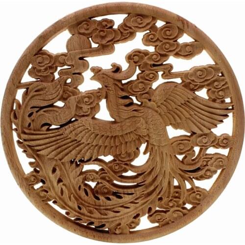 VZLX Floral Wood Carved Decal Corner Appliques Frame Wall Doors Furniture Decorative Figurines Crafts Wooden Madera Legno
