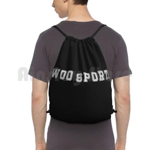 Woo Sports-For When You Need To Cheer But Don'T Know How Backpack Drawstring Bags Gym Bag Waterproof Sports Go Sports Yay