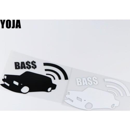 YOJA 17X11.6CM BASS Mafia Personality Window Bumper Decoration Car Stickers Decals ZT4-0140