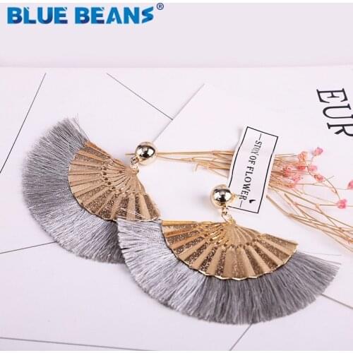 Tassel earrings bohemian vintage statement luxury long statement earring jewelry handmade for women ethnic fashion wedding 2019