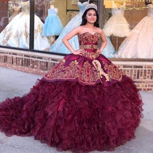 Vestidos De XV Anos Floral Charro Lace Quinceanera Prom Dress Embroidery Princess Sweety 16s Girls Masquerade gowns