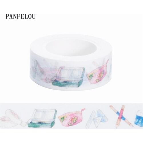 10M*15mm Pencil box pattern stickers Washi Masking tape Quality good price HOT sell DIY Scrapbook Embellishments Decoration