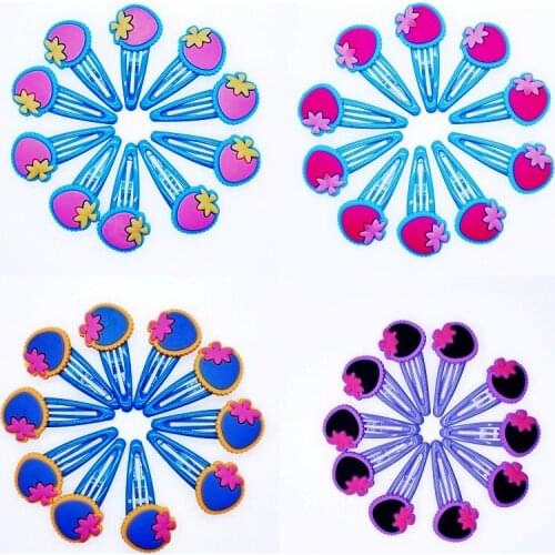 Kids Birthday Gift 10Pcs Cute Girls Hair Pins Strawberry Children Hair Accessories Headwear Hair clips Giveaways