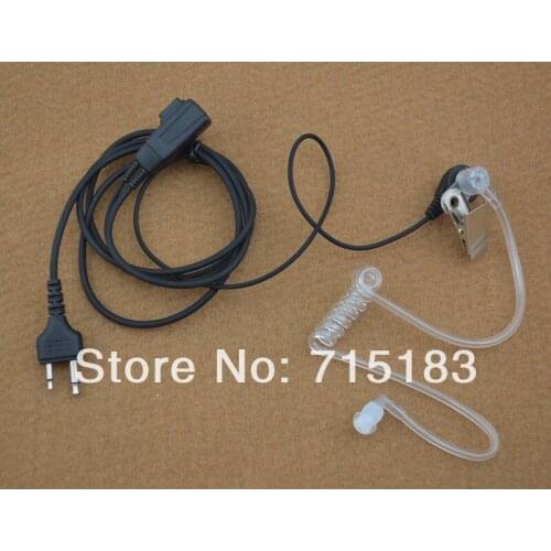 2-Pin with Straight Angle Plug Air Tube Acoustic Headset with PTT for ICOM IC-F11 IC-F21 IC-V82 IC-U82 VERTEX VX-200