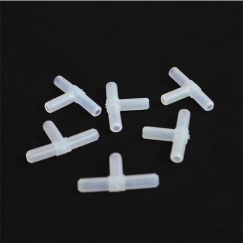 4mm Aquarium 3-Way Air Line Tubing Joints Connectors Aquarium Fish Tank Air Tube 3-Way T shape Connectors 100 Pcs/lot