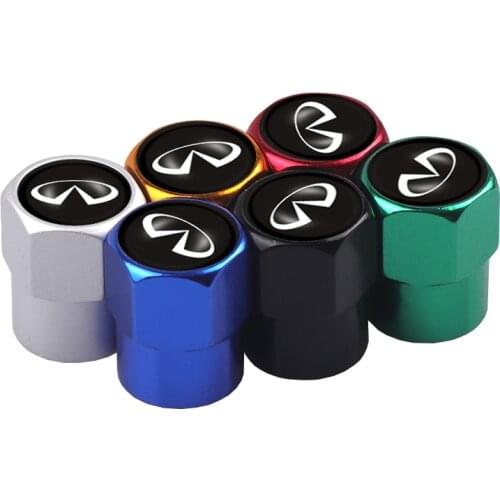 4PCS Car Tires Wheel Valve Cap Dust Cover Auto Styling For Infiniti FX35 Q50 Q30 ESQ QX50 QX60 QX70 EX JX35 G35 G37 Accessories