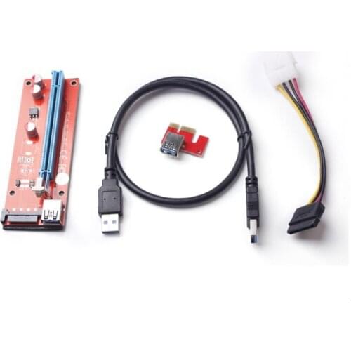 5packs USB 3.0 PCIE Express 1x To 16x Extender Riser Card Adapter Power BTC Cable Board