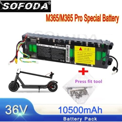100% Original 36V 10.5Ah battery ForXiaomi M356 M356 Pro Special battery pack 36V battery 10500mAh Riding 60km + Press fit tool
