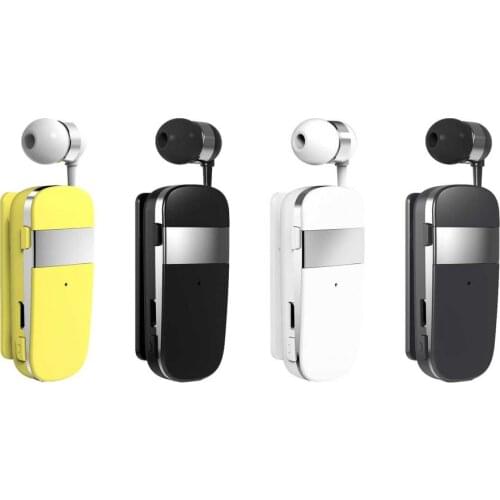 Wireless Single-ear Collar Clip Earphone Wireless Retractable Pull Cord Lavalier Single-ear Business In-ear Car Bluetooth Heads