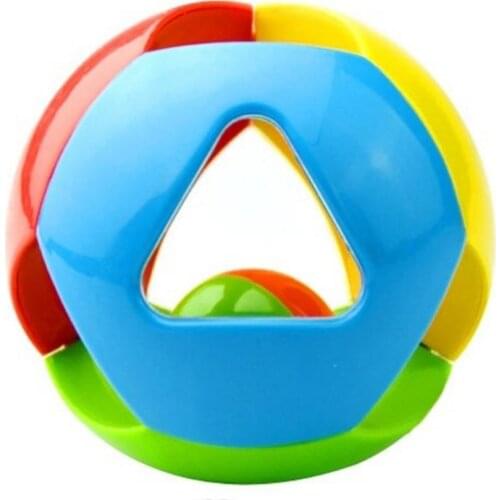 Newborn Rattles Toy Baby Grasping Rattles Ball Kids Jingle Bell Educational Intellectual Toy Hollow Ball Shape Baby Toys