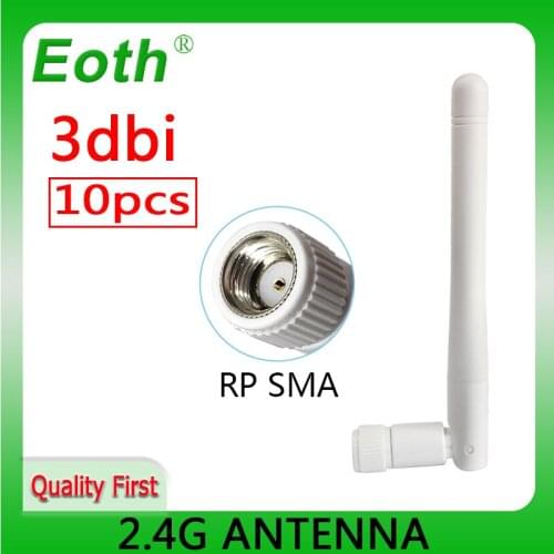 10pcs 2.4Ghz antenna WIFI SUPPLY Wi fi white Antenne Omni with RP-SMA male connector foldable NEW Wholesale