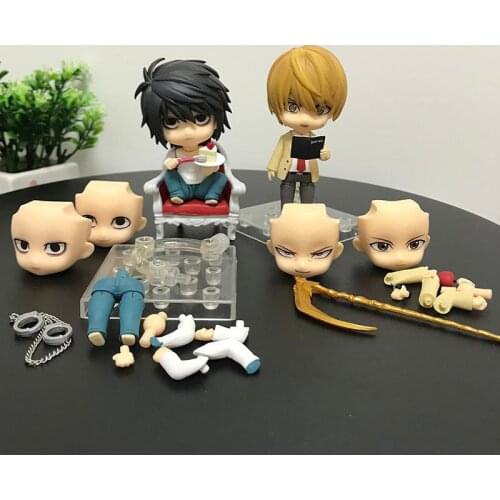 10cm Death Note Anime Figure 1160# Yagami Light Action Figure Death Note Yagami Light 1200# L Lawliet Figurine Model Doll Gift