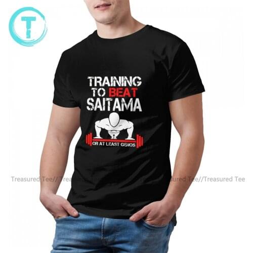 Saitama T-Shirt Streetwear Funny 100 Cotton T Shirt Print Short Sleeve Tshirt Male 6xl