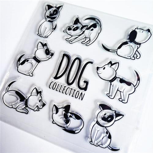 Hot sale A lovely dog Transparent Clear Stamps / Silicone Seals Roller Stamp for DIY scrapbooking photo album/Card Making