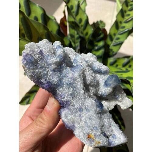 Natural blue fluorite mineral specimen natural crystal reiki healing 890g
