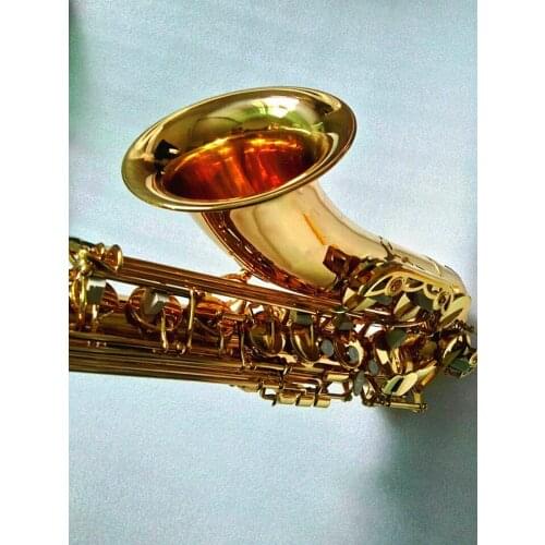 New Professional Tenor Sax Bb Tune B Flat Saxophone Brass Gold Plated Musical Instruments With Case