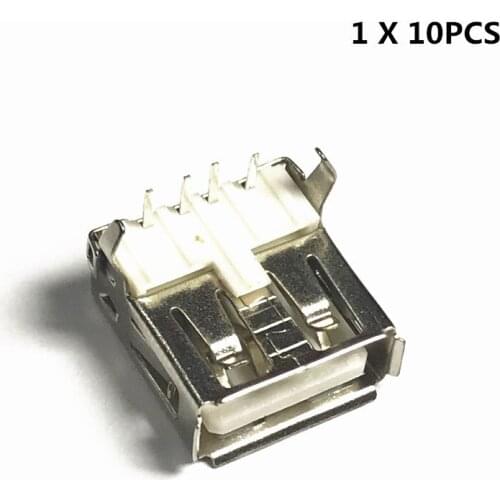 Great offer 2020, 10 pcs, standard USB type A connector, solder connectors female connector, USB-A type PCB connector
