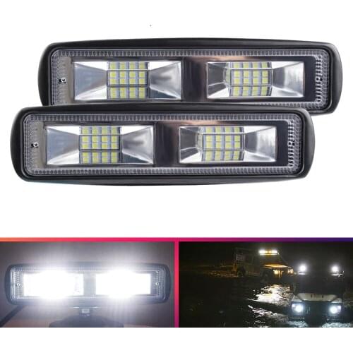 Work light bar 48W 16Led bar For 4x4 led bar offroad accessories 4WD SUV ATV Tractor Boat Trucks Excavator car spotlight 12V 24V