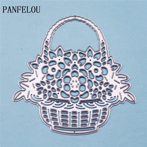 PANFELOU Wings basket metal crafts paper die cutting dies for Scrapbooking/DIY wedding Halloween Hand account cards