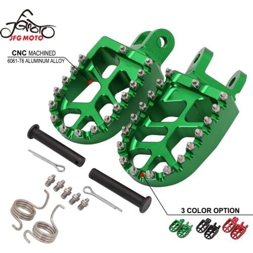 Motorcycle CNC Footrest Footpeg Foot Pegs For KAWASAKI KLX250 KLX250R KLX250S KLX250SF KLX300R KLX650 KLX650R KLR650