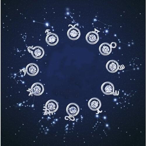 Constellation Necklace 925 Silver Capricorn Aquarius Aries Libra Gemini Cancer Leo Virgo Sagittarius Pisces Taurus Scorpio Women