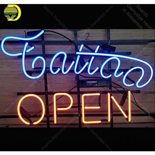 Star neon Factory Tattoo Open Metal Frame Neon Sign Handicraft Store Real Glass Tube Bar room Accesaries neon light Decor Room