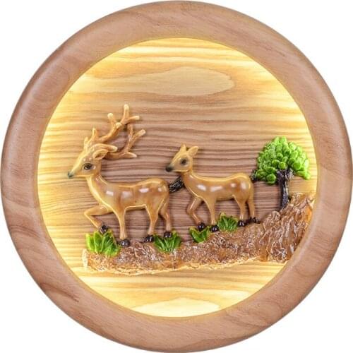 LED Wooden Product Wall Lamp Cool Living Room Corridor Restaurant Porch Club Lamp Corridor Bedroom Bedside