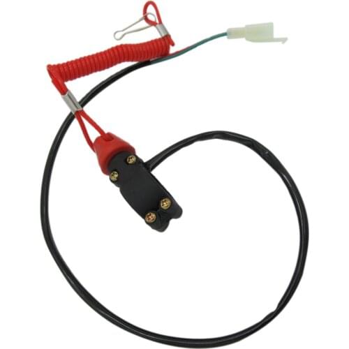 Universal Motorcycle ATV Outboard Engine Kill Stop Switch w/ Tether Cord Lanyard Dropship July 01