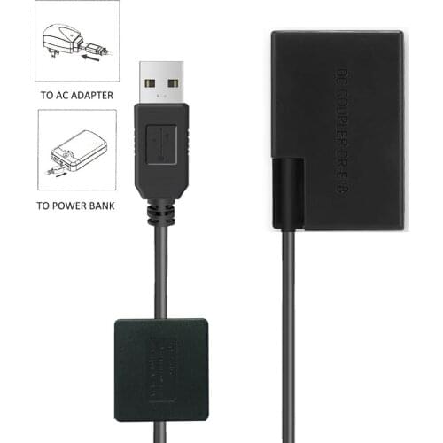 LP-E17 Dummy Battery Charger Power Bank USB Cable For Canon EOS 850D 8000D 9000D Camera