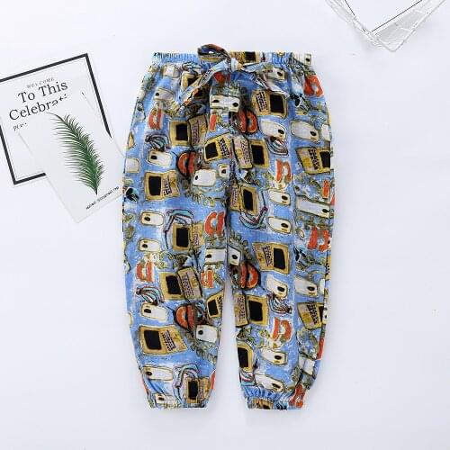 Spring Summer Kids Air Conditioning Pants Boys Girls Mosquito Pants Kids Home Mosquito Pants Thin Section Bloomers Kids Pants